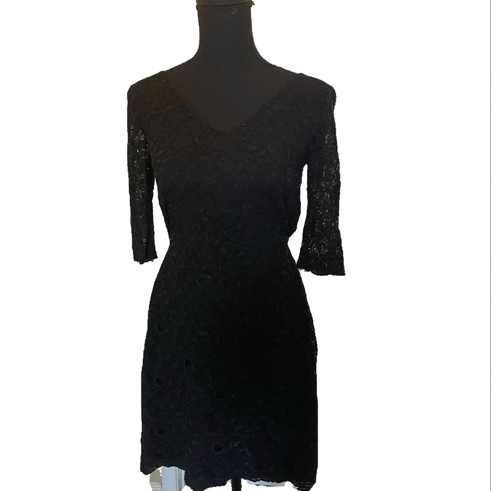 Banana Republic black lace mini dress size 00P